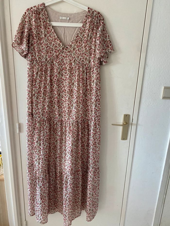 Robe longue fleurie