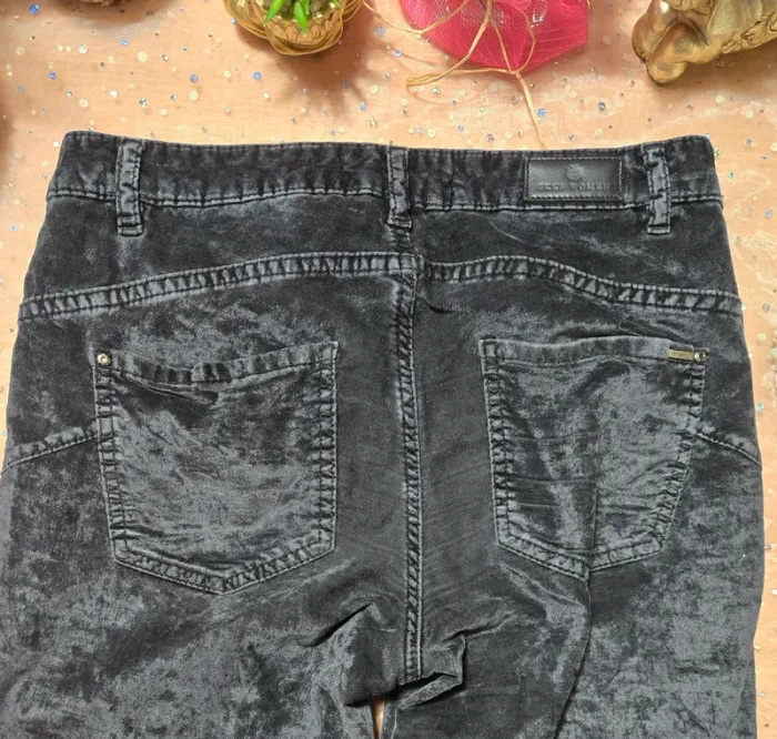 Pantalon noir effet velours IKKS - photo numéro 8