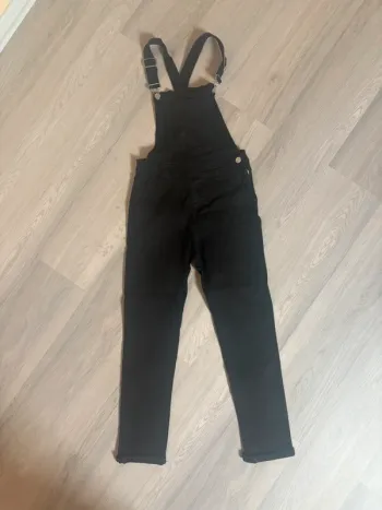 Salopette Jean noir délavée