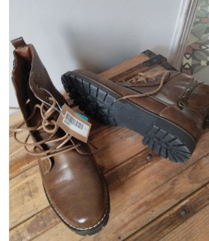 Jolies boots cognac neuves - photo numéro 2