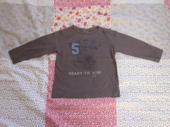 T-Shirt manches longues marron 24 mois