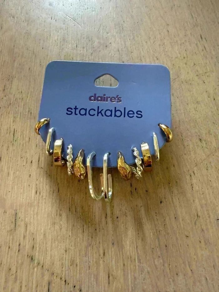 Boucles d'oreilles Claire's Stackable - Neuves avec étiquette