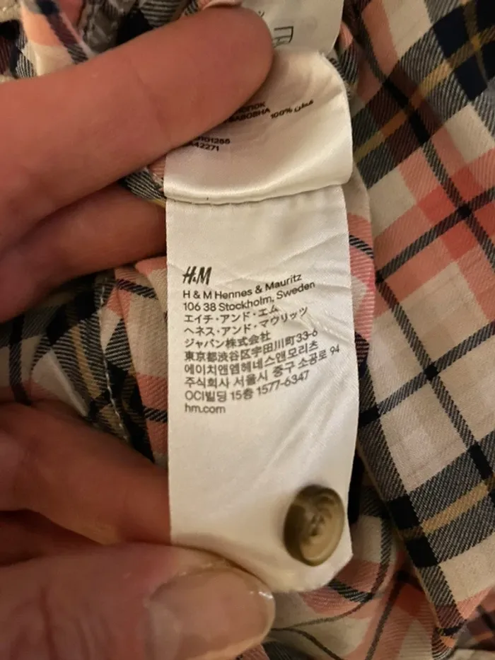 Chemise femme à carreaux H&M taille 34 -XS très bon état - photo numéro 8
