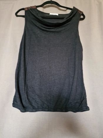 Debardeur avec strass marron taille L