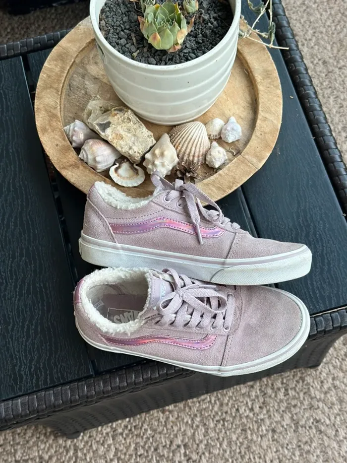 Baskets Vans rose velours fourrées – Pointure 34 - photo numéro 4