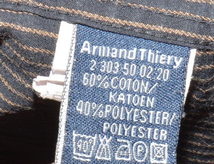 chemise homme manches longues régular marron à rayures taille XXL - 41/42 - photo numéro 3