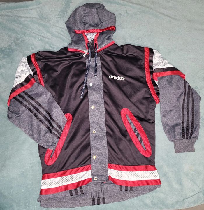 Track Jacket Vintage Y2K 90's - Logo Brodé 🧥 Adidas - Taille 162