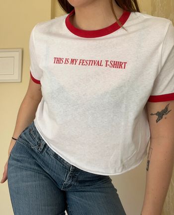 Crop top festival t shirt baby tee Zara