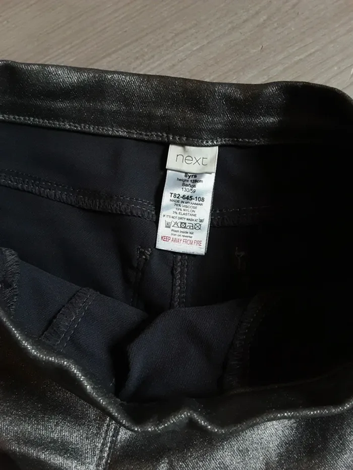 Pantalon slim brillant argenté T. 8 ans - photo numéro 3