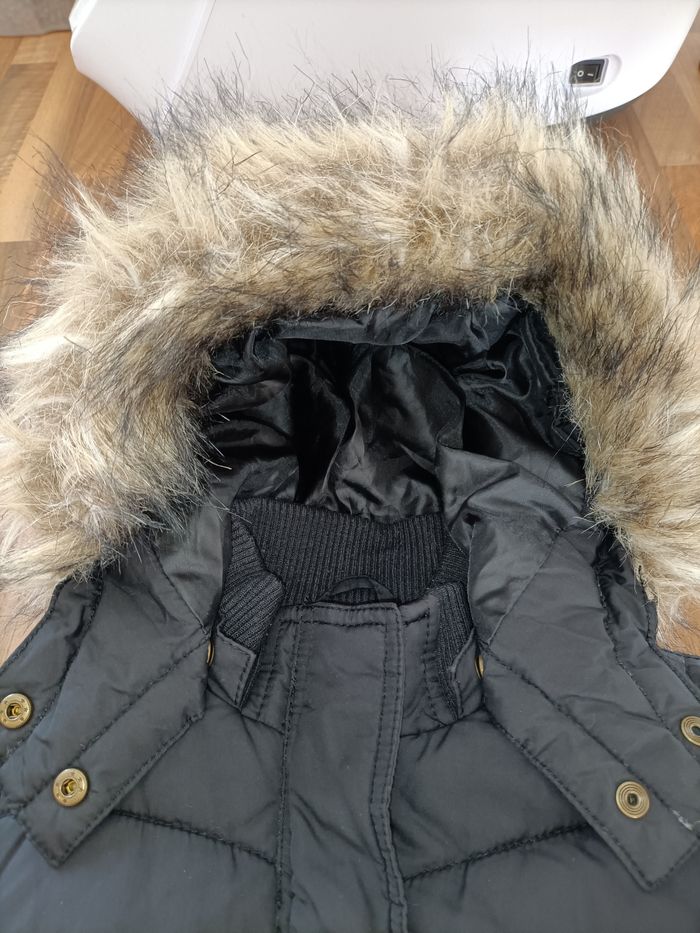 Manteau chaud noir fourré 2-3 ans H&M - photo numéro 3
