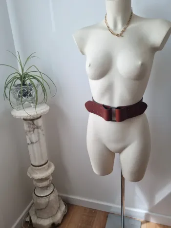 Ceinture en cuir marron neuve Caroll