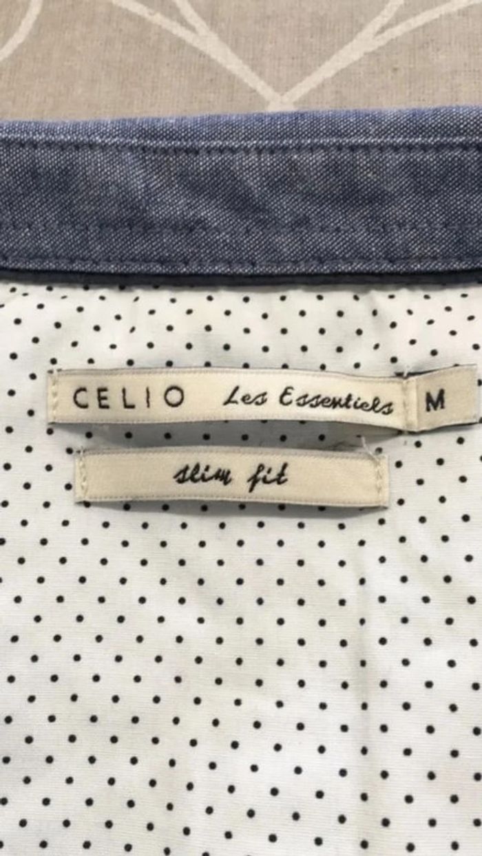Polo célio turquoise slim fit - photo numéro 5