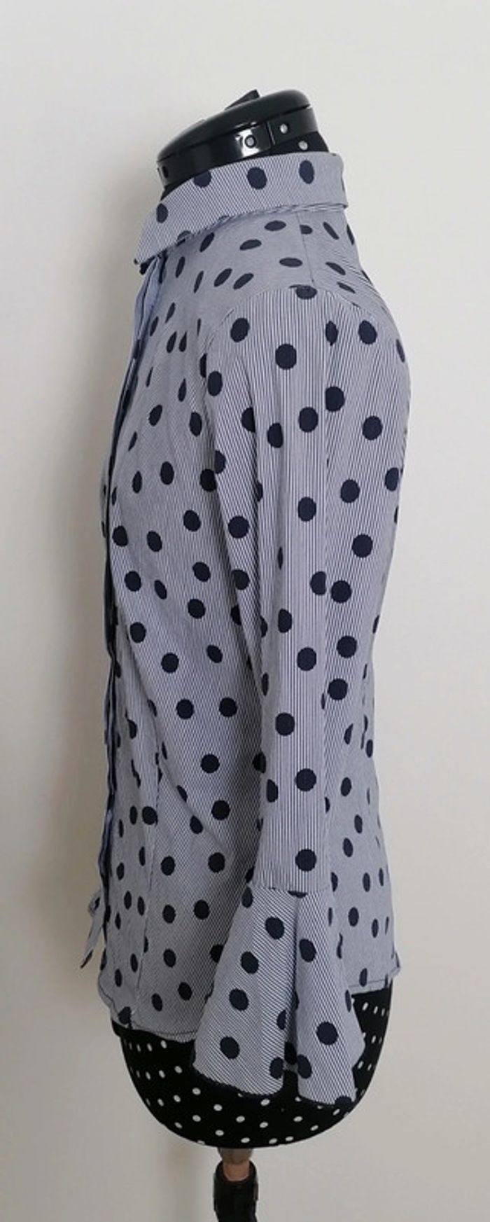 Chemise à rayures et gros pois bleu marine et blanc Taille S Liu Jo - photo numéro 5