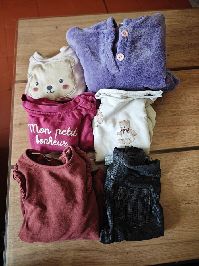 Lot de vêtements bébé fille, mi-saison/hiver 12 mois
