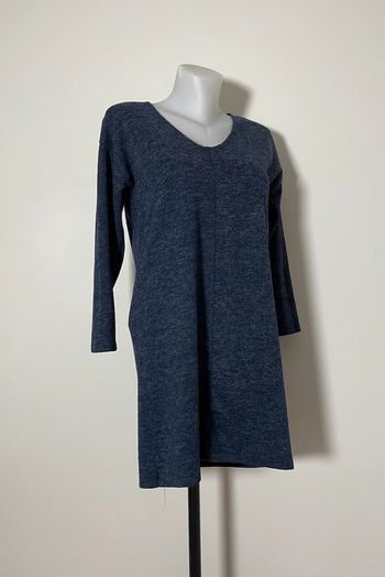 Robe bleu chiné manches longues Cache Cache