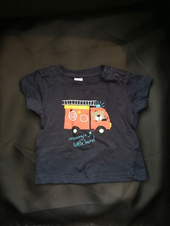 Tee shirt marine camion 6 mois