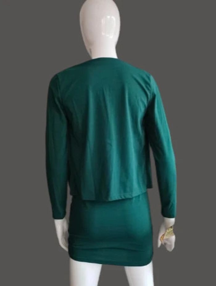 Ensemble robe et gilet vert 38 - photo numéro 5