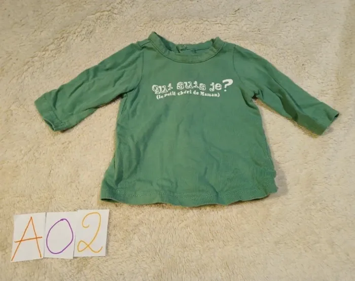 T-shirt manches longues bébé vert