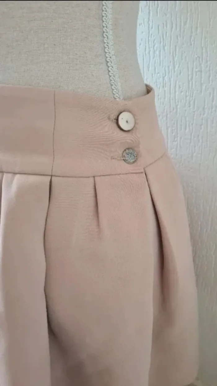 Jupe courte beige Zara Taille S - photo numéro 3