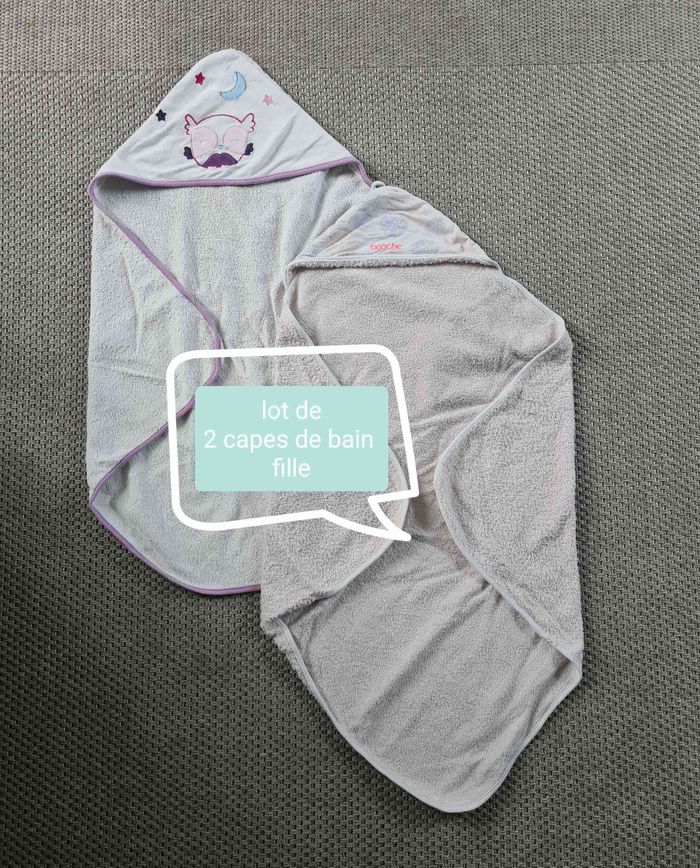 Lot de 2 capes de bain - fille