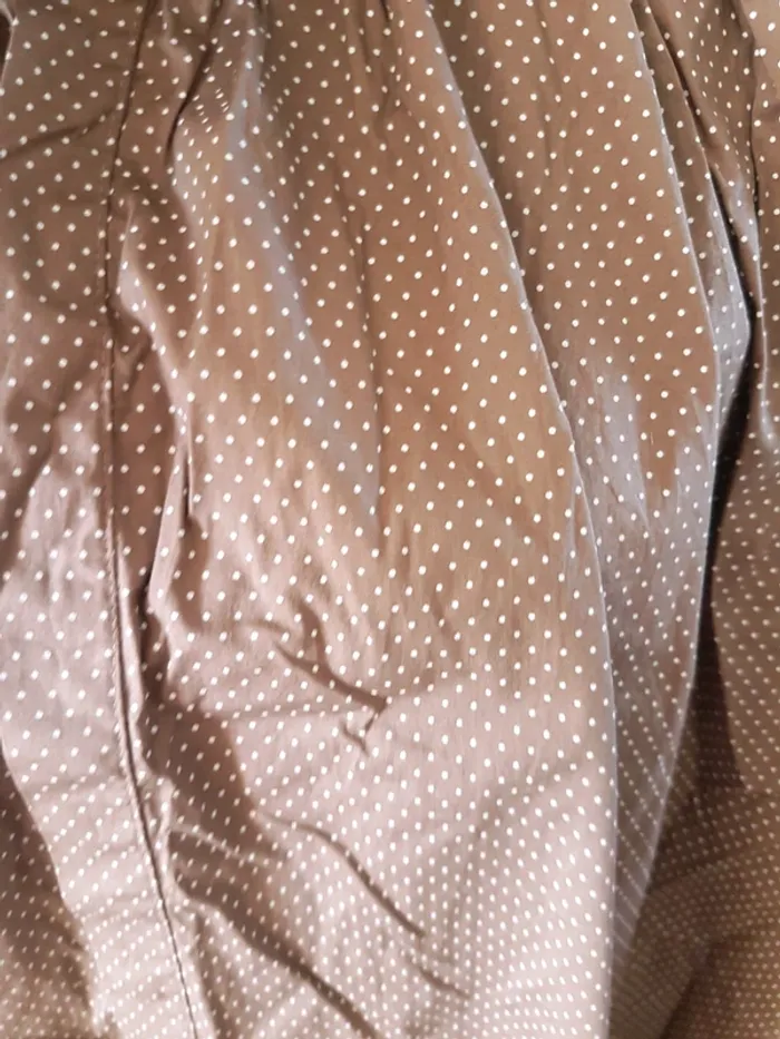 Robe Oversize marron pois blanc Escandelle Paris T M Neuve - photo numéro 4