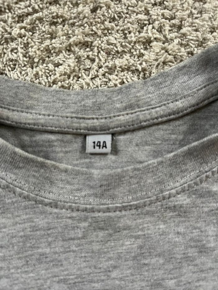 Teeshirt manches longues gris « New York Illinois » taille 14 ans - photo numéro 3