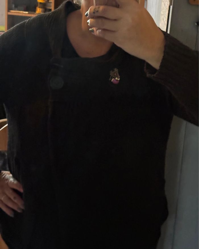 gilet noir ample - photo numéro 4