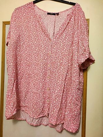 Blouse imprimée rose