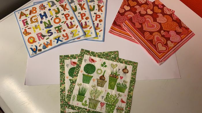 Lot de 35 serviettes décoratives, collage de serviettes - photo numéro 2