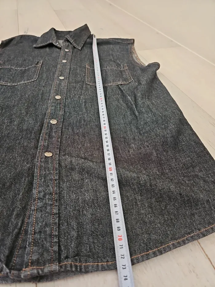 Chemise sans manches en jean taille M - photo numéro 13
