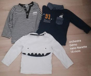 Lot t-shirts 18 mois