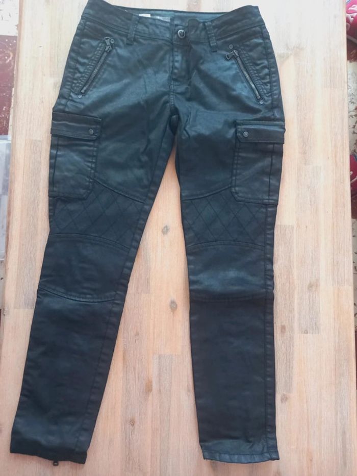 Pantalon noir Teddy Smith – Style biker/cargo – W31 (équiv. 40 FR) - photo numéro 2