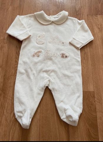 Pyjama velours crème mixte 1M