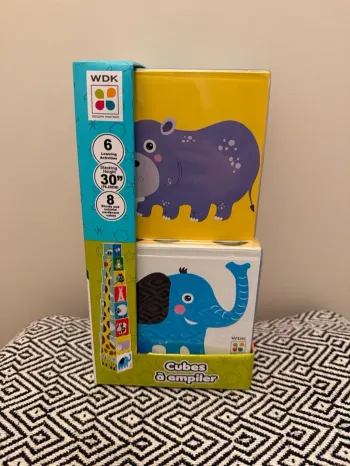 WDK - 8 cubes à empiler jeu d'éveil - 24 mois et +