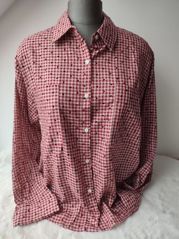 Chemise manches longues rouge bordeaux taille S/M. Ikoone&bianka