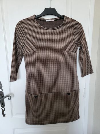 Robe motif écossais camaieu