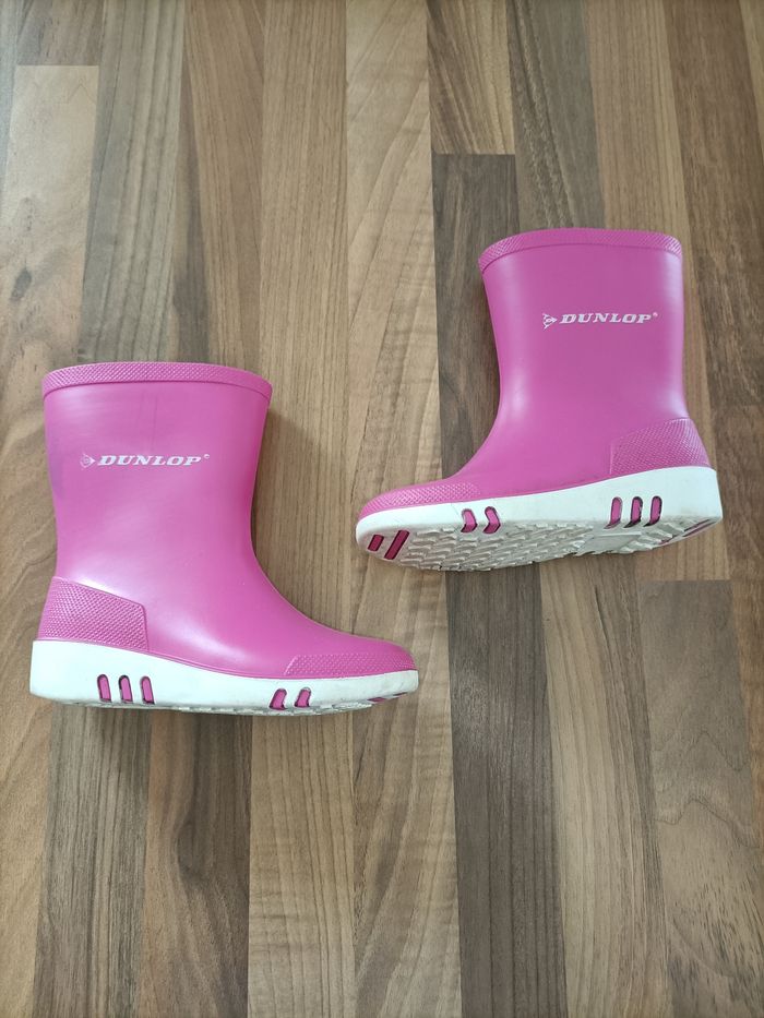 Bottes de pluie Dunlop roses 23 - photo numéro 5
