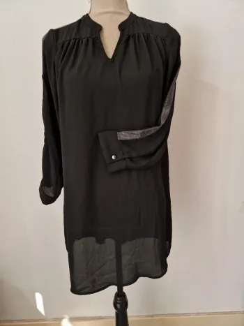 Robe tunique longue voile noir only taille 36