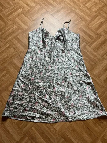 Robe nuisette avec motifs satinée vintage Nuit Secrète