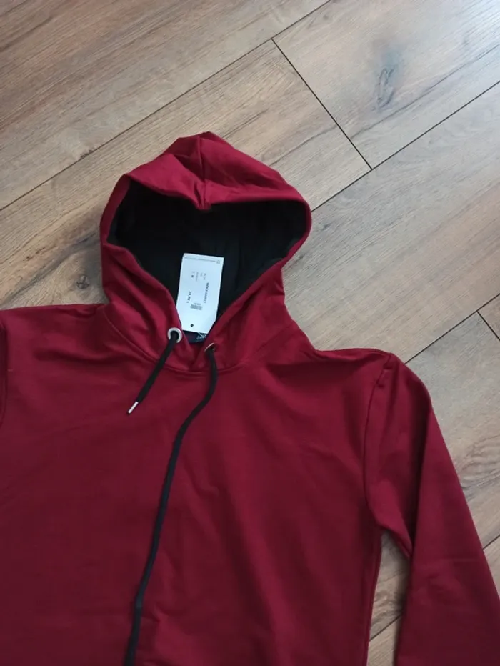 Sweat à capuche bordeaux homme manches longues M - photo numéro 2