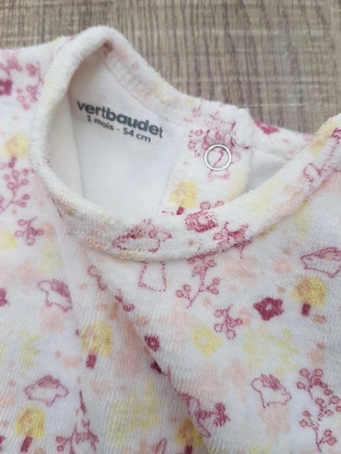 Lot 2 pyjamas velours Vertbaudet 1 mois - photo numéro 4