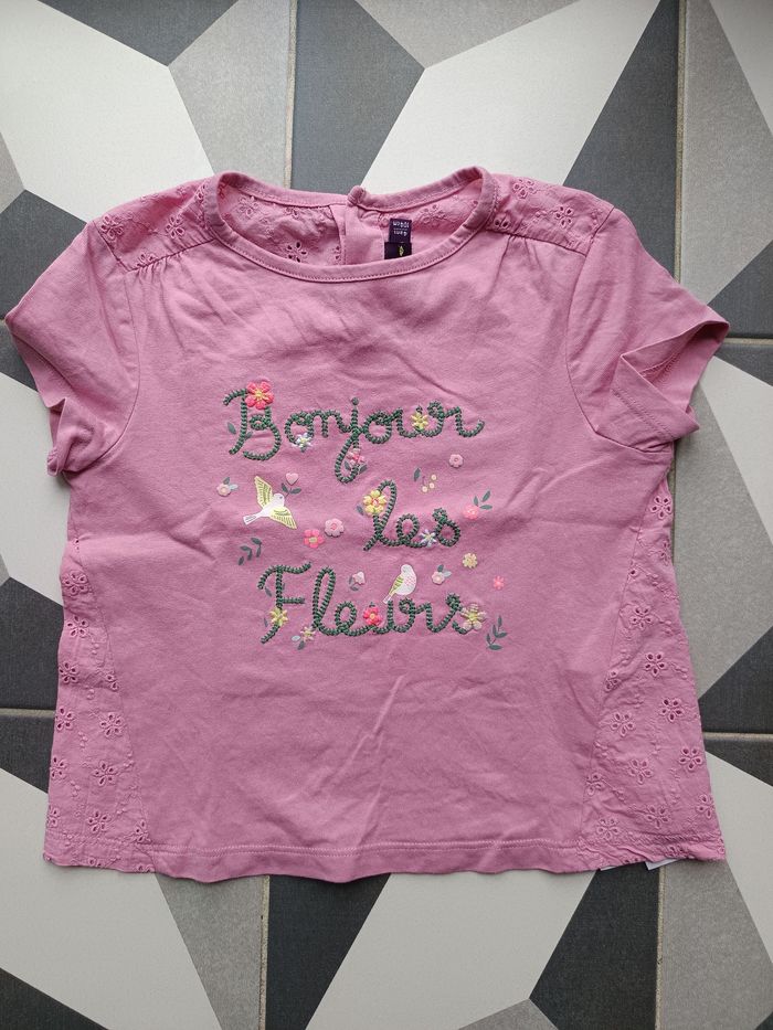Tee shirt Bonjour les fleurs Sergent Major 4ans