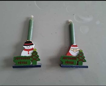 Lot de 2 bougies de noël