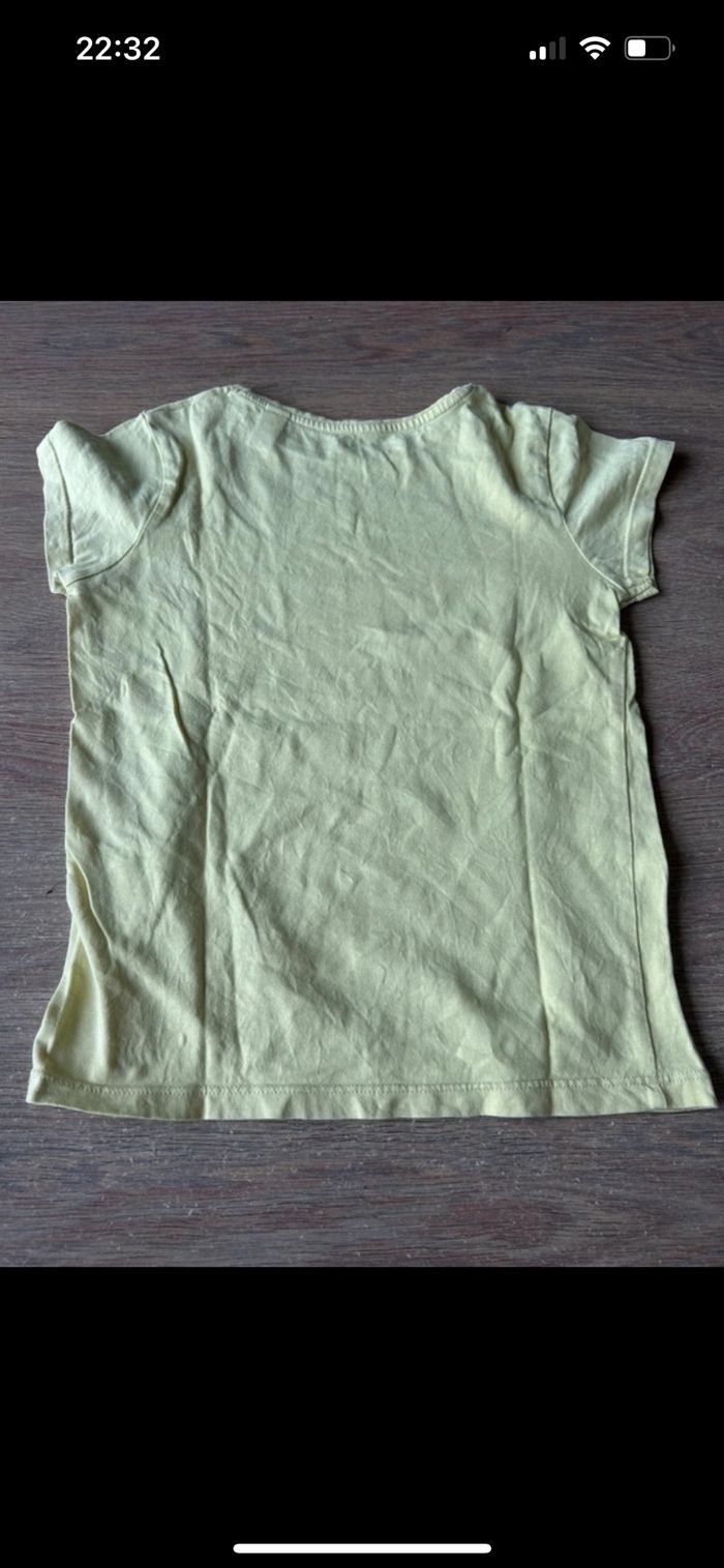 Teeshirt manches courtes jaune claire 8 ans - photo numéro 4