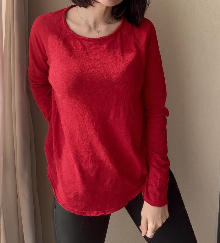 Haut rouge Sud Express taille M très bon état
