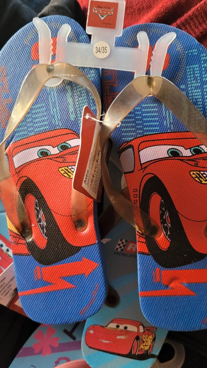 Tongs enfants cars