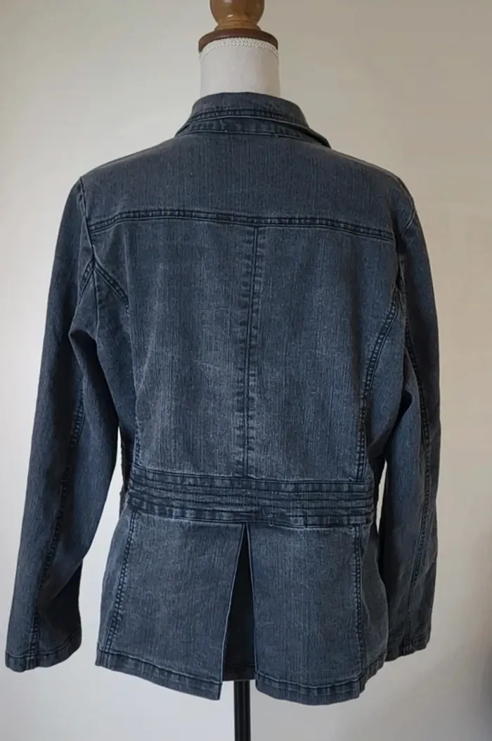 Veste en jean grise anthracite Ep Taille 44 46 - photo numéro 5