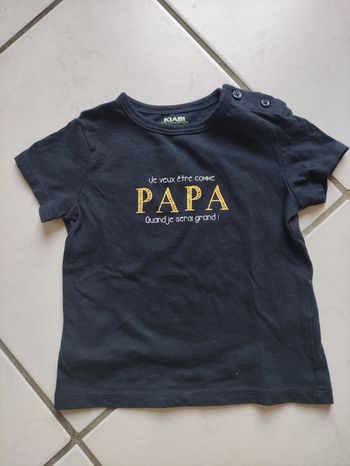 tee shirt marine 12 mois garçon