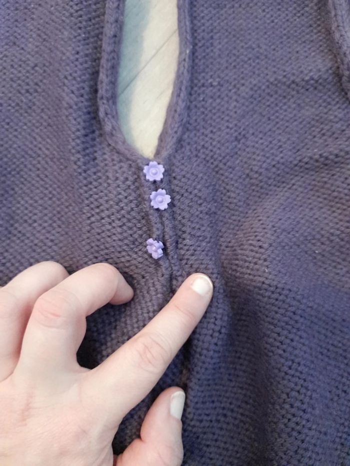 Ensemble robe en laine et chaussons 6/9 mois - photo numéro 2