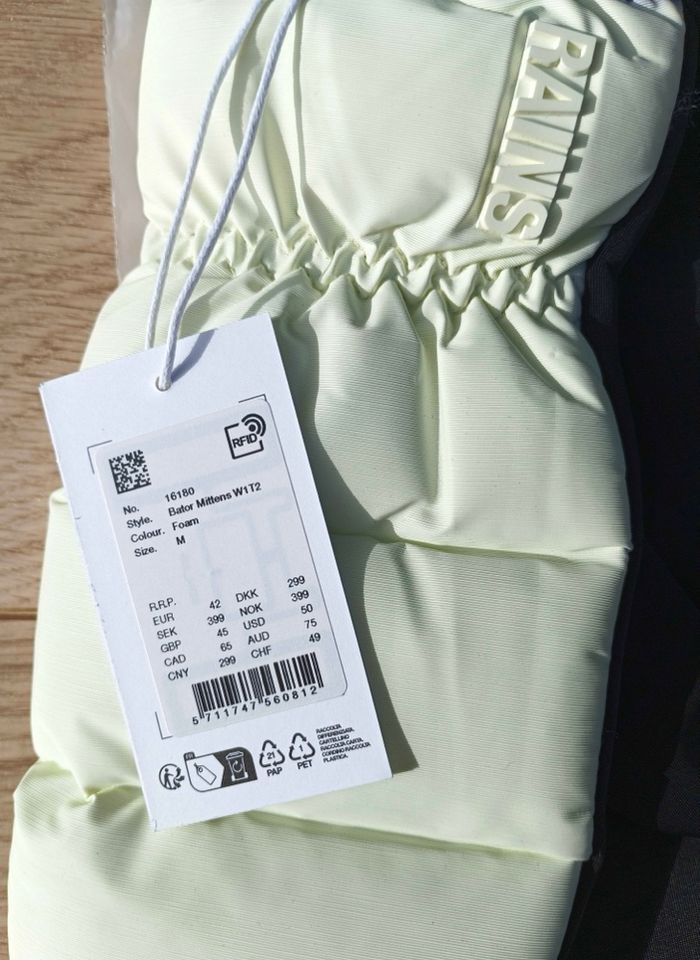 Moufles Rains écru unisexe taille M neuf - photo numéro 4